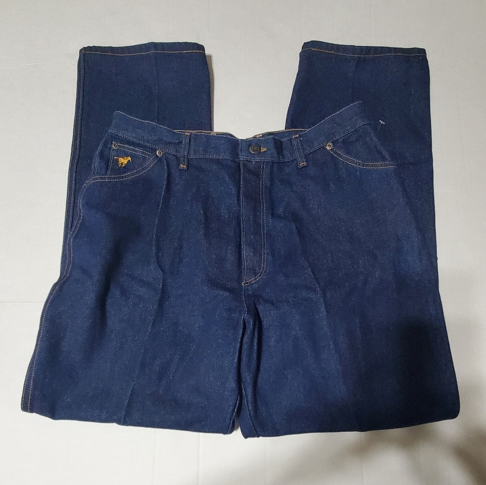 Vintage wrangler " No-Fault" jeans Dark Wash denim.